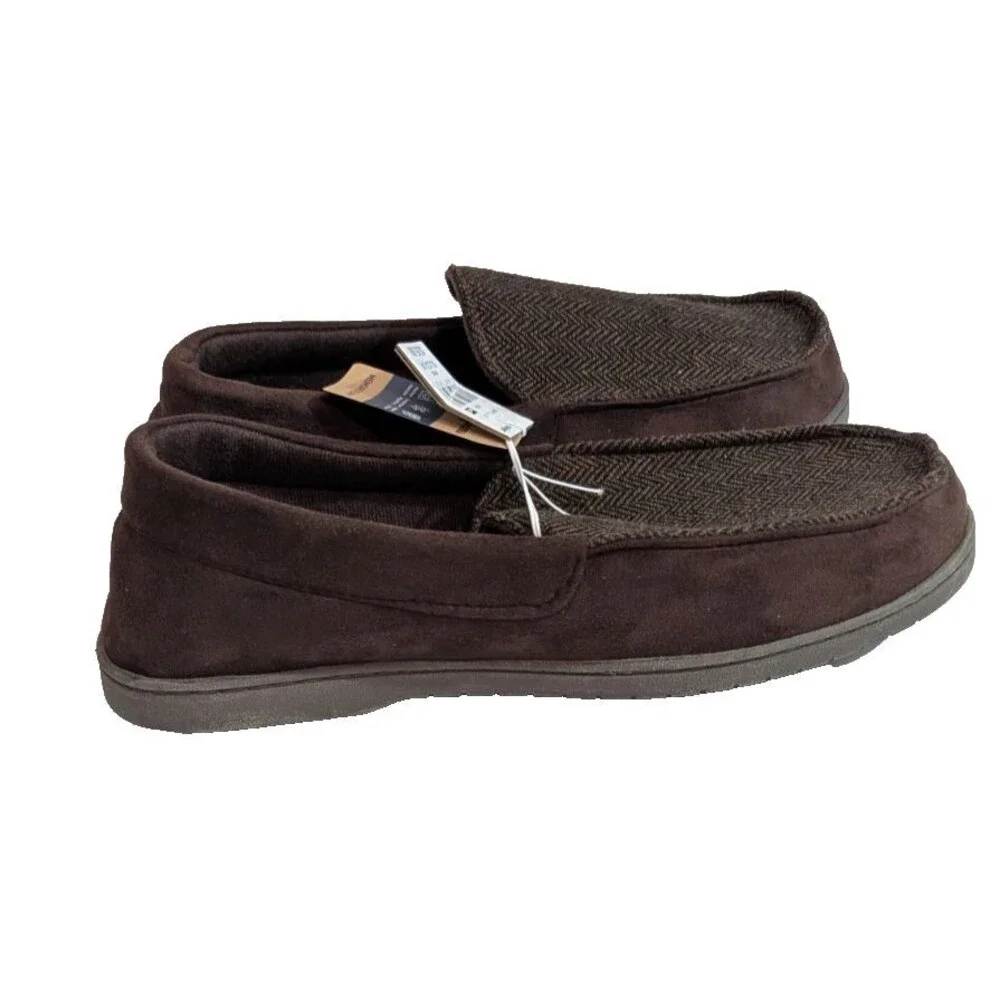 Dearfoams Men's Slippers Size XL (13-14) & M (9-10) Brown